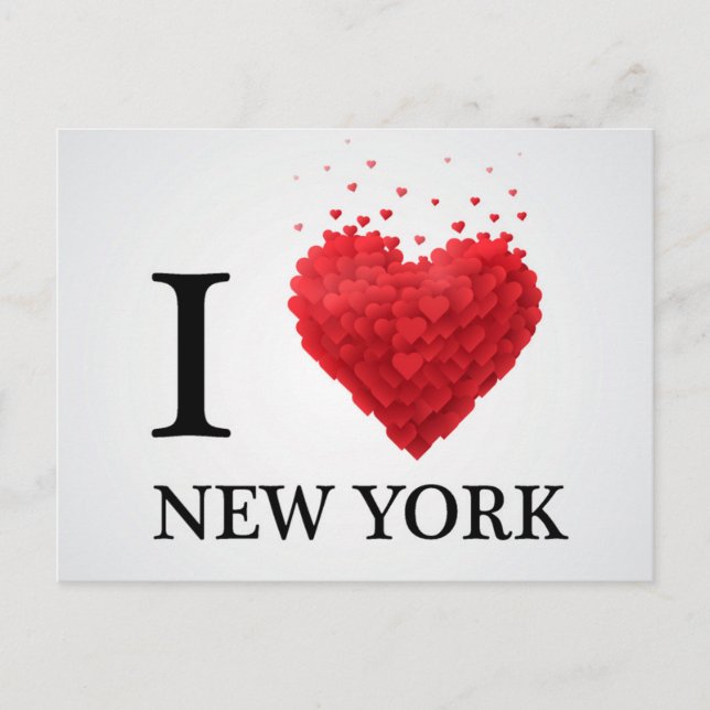 I Kärlek New York Hearts Vykort (Framsida)