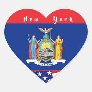 I kärlek New York Hjärtformat Klistermärke