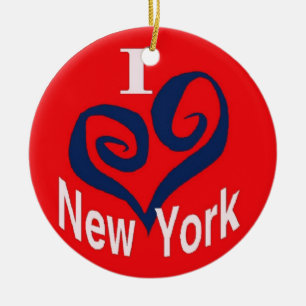 I Kärlek New York Julgransprydnad Keramik