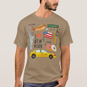 I Kärlek New York NY Icons Tourist Inspired Gift T Shirt