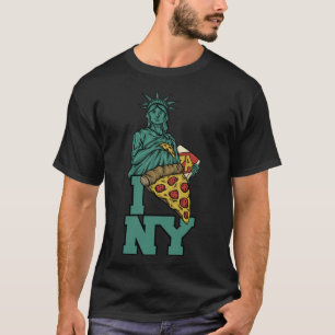 I Kärlek New York Pizza Frihetsgudinnan USA Amerik T Shirt