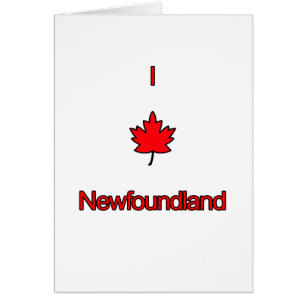 I Kärlek Newfoundland Hälsningskort
