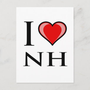 I Kärlek NH - New Hampshire Vykort