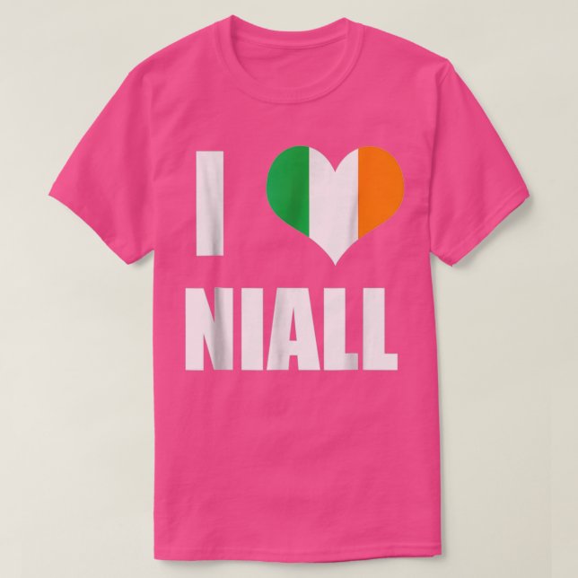 I Kärlek Niall Ireland Flagga Heart T Shirt (Design framsida)