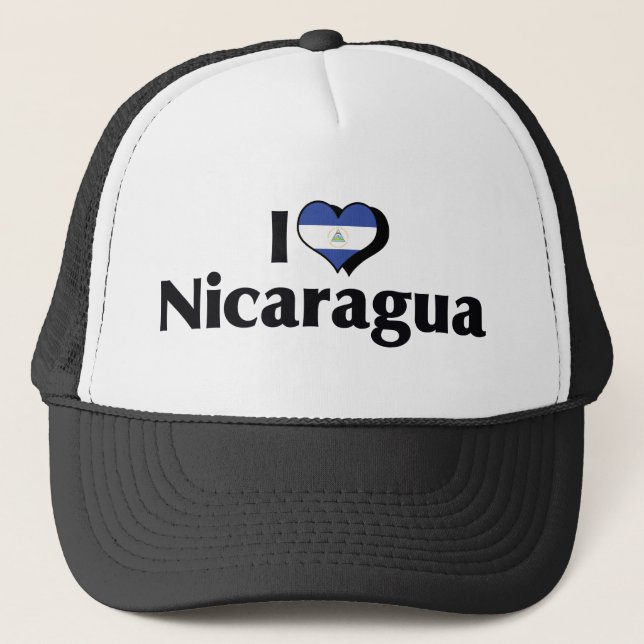 I Kärlek Nicaragua Flagga Keps (Framsida)