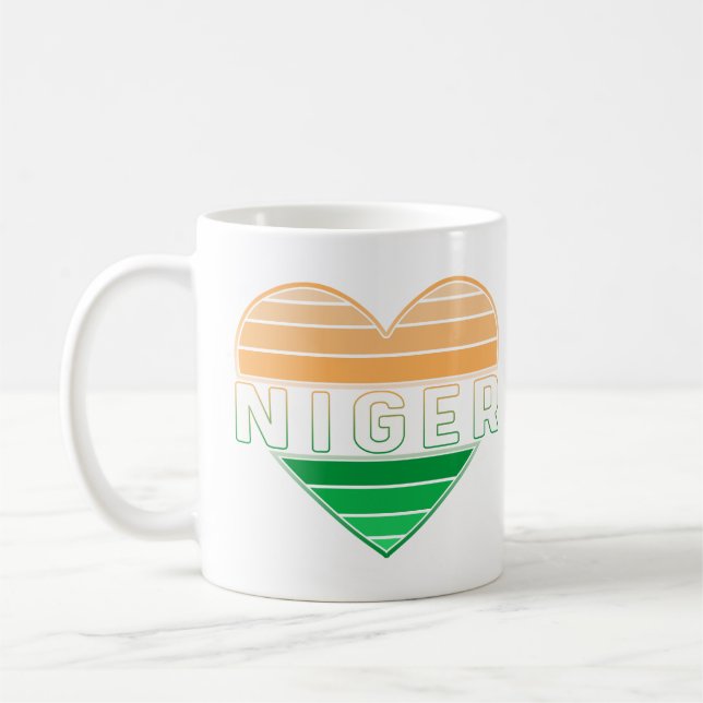 I Kärlek Niger, Nigerien Heart Kaffemugg (Vänster)