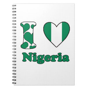 I kärlek Nigeria Anteckningsbok Med Spiral