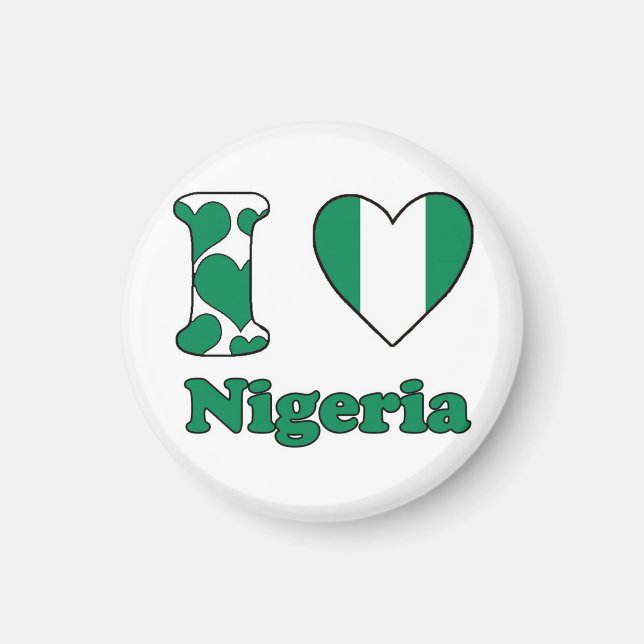 I kärlek Nigeria Magnet (Framsidan)