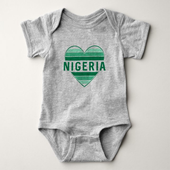 I Kärlek Nigeria, Nigerias hjärta T Shirt (Framsida)