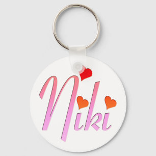 I kärlek Niki Keychain Nyckelring