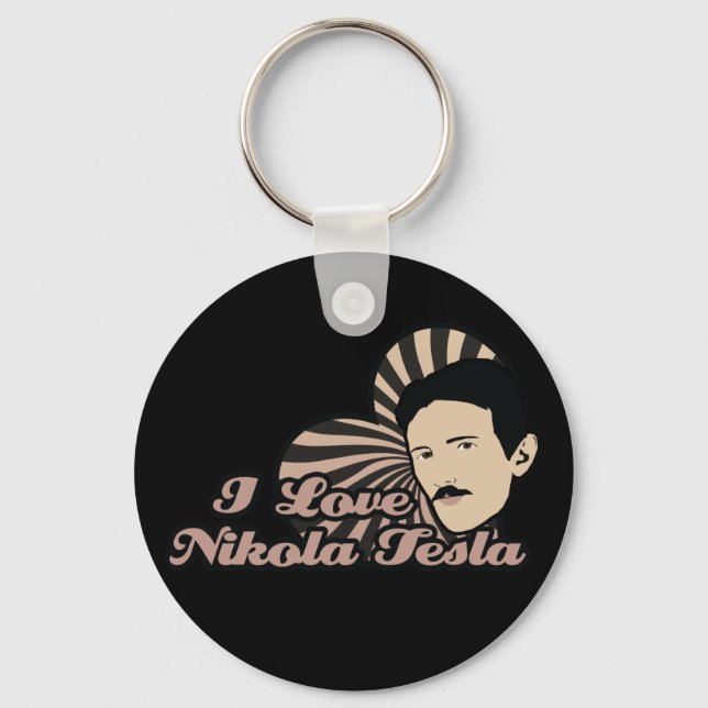 I Kärlek Nikola Tesla Nyckelring (Framsida)