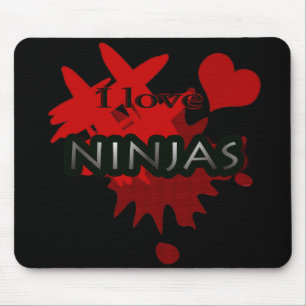 I Kärlek Ninjas Mus Pad Musmatta