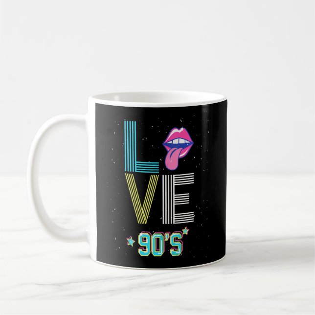 I Kärlek: Nittiotalets retro Se Läppar 1990:s Vint Kaffemugg (Vänster)