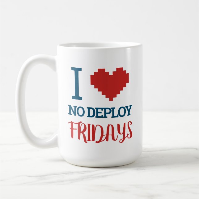 I Kärlek no Deploy Fredag Kaffemugg (Vänster)