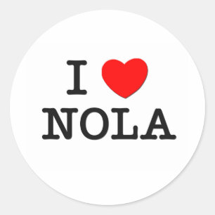I Kärlek Nola Runt Klistermärke