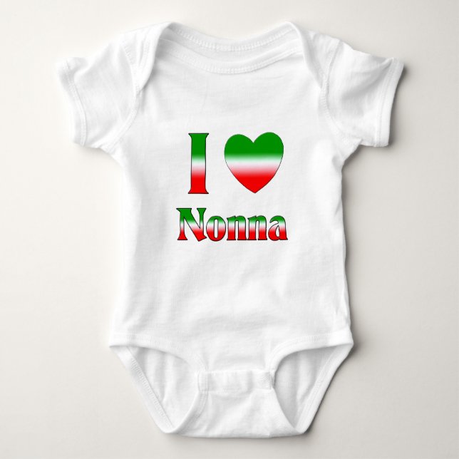 I Kärlek Nonna (italiensk farmor) T Shirt (Framsida)