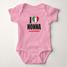 I KÄRLEK NONNA personlig Rosa Baby Bodykostym T Shirt