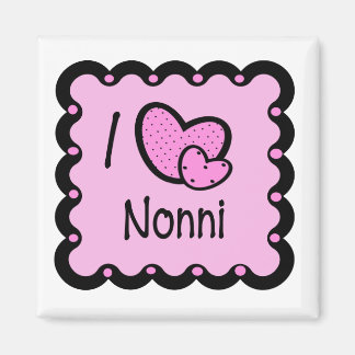 I Kärlek Nonni Cute T-Shirt Magnet