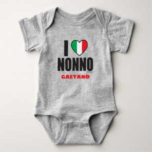 I KÄRLEK NONNO Italiensk Baby Bodykostym T Shirt