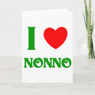 I Kärlek Nonno (italiensk farfar) Helgkort