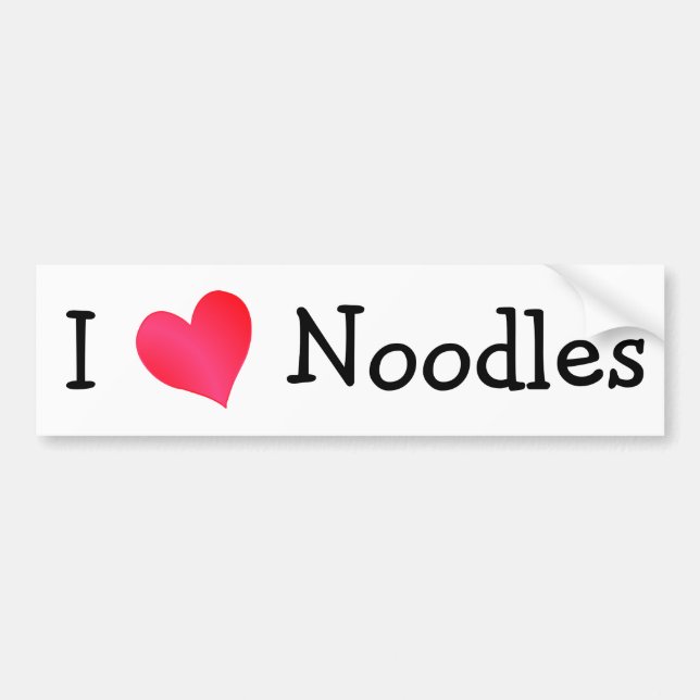 I Kärlek Noodles Bildekal (Framsidan)