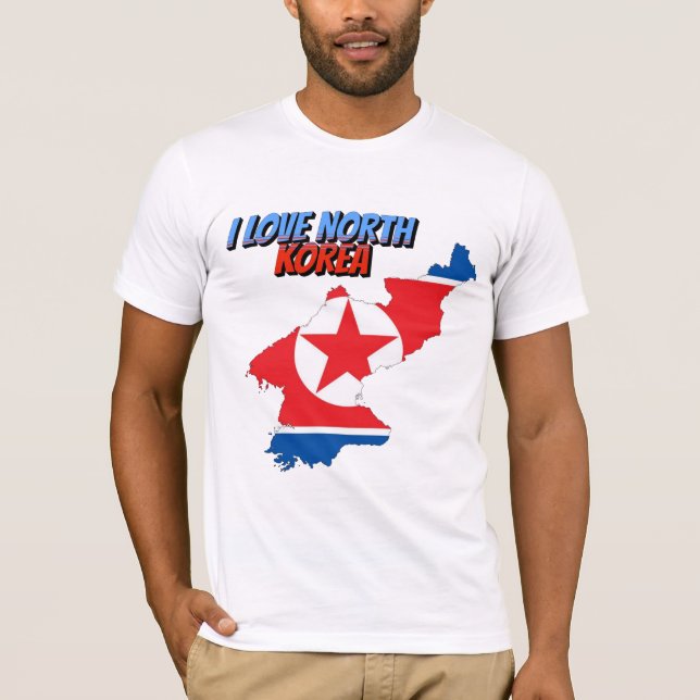I kärlek Nordkorea T Shirt (Framsida)