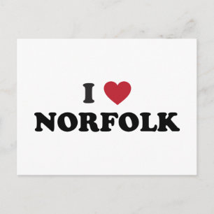 I Kärlek Norfolk Virginia Vykort
