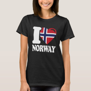 I Kärlek Norge Homeland Norska Norgen T Shirt