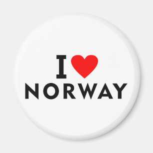 I kärlek Norge land tycker jag om hjärtturism Magnet
