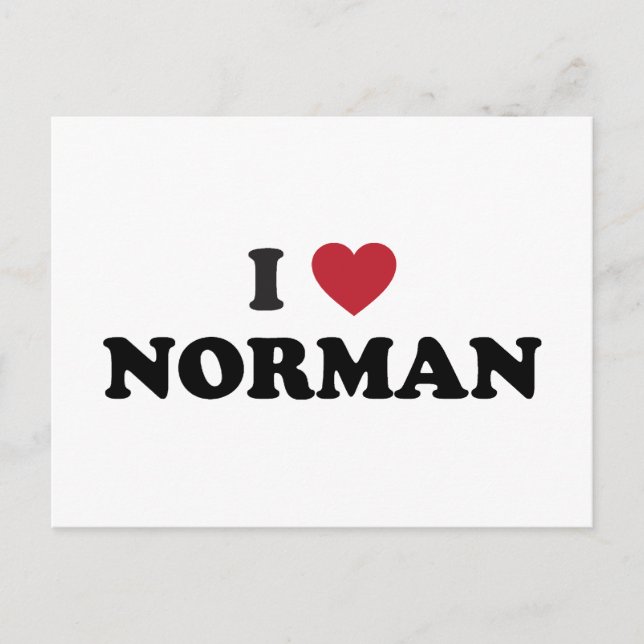 I Kärlek Norman Oklahoma Vykort (Framsida)
