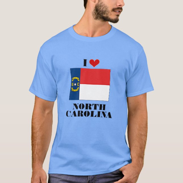 I Kärlek North Carolina T Shirt (Framsida)