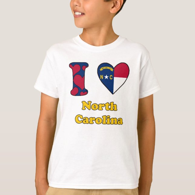 I kärlek North Carolina T-shirt (Framsida)