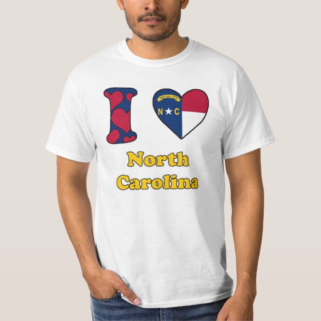 I kärlek North Carolina Tee (Framsida)