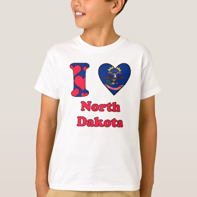 I kärlek North Dakota T-shirt (Framsida)