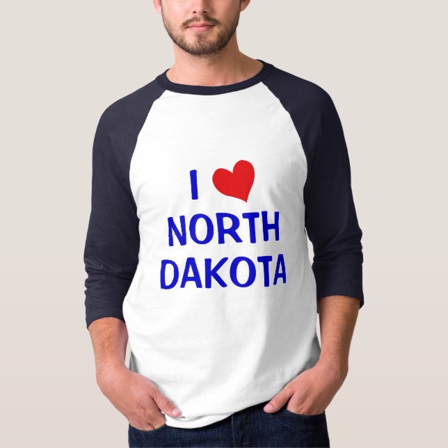 I Kärlek North Dakota Tee (Framsida)