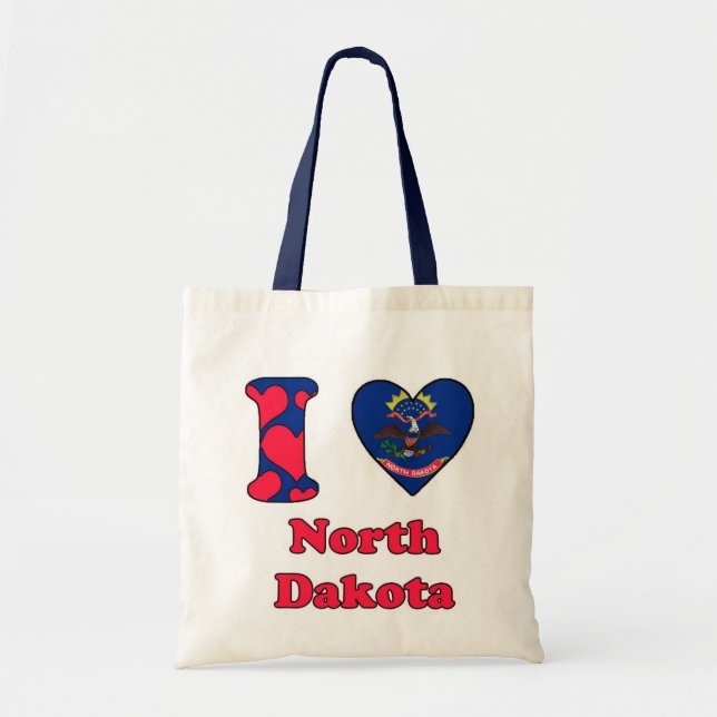 I kärlek North Dakota Tygkasse (Framsidan)