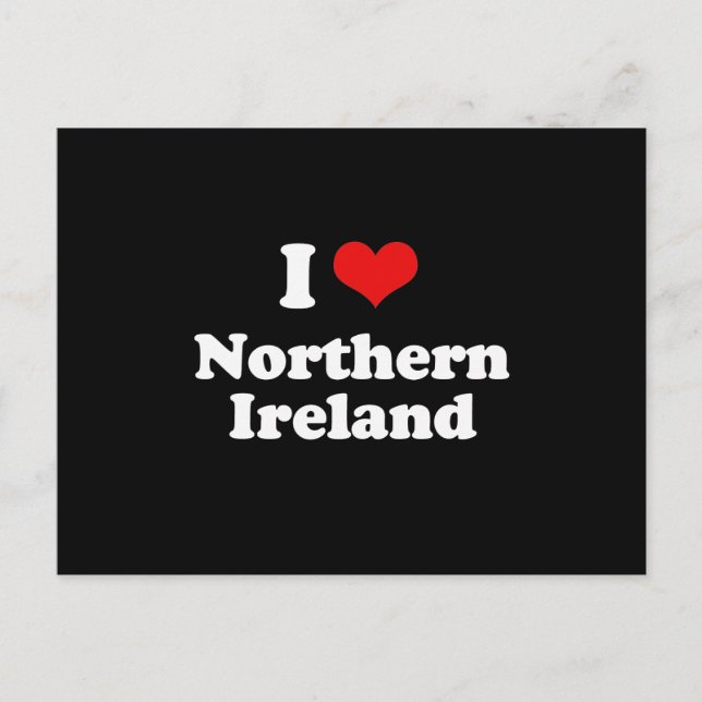 I Kärlek Northern Ireland Tshirt Vykort (Framsida)