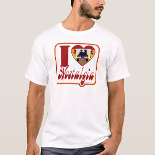 I Kärlek Nostalgia Roligt Flashback Slogan Tee