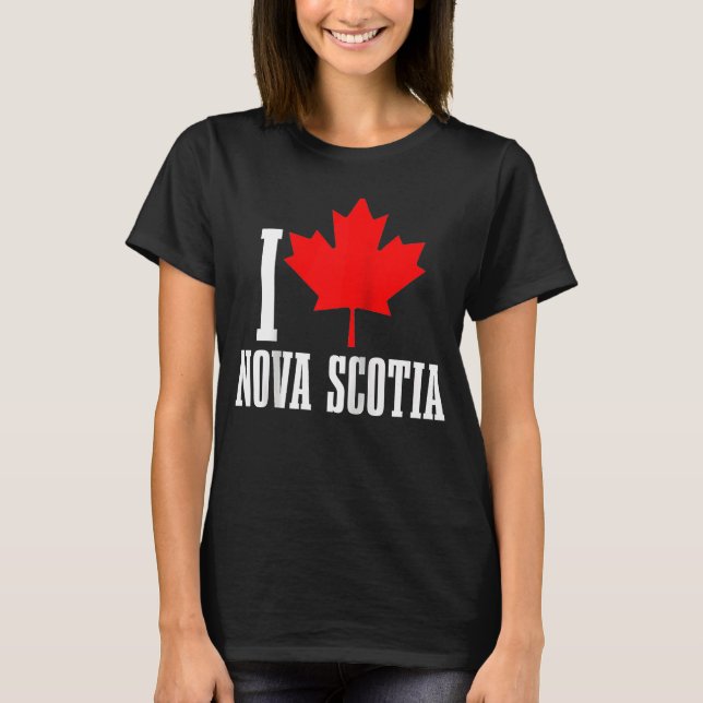 I Kärlek Nova Scotia Maple Löv Kanada, Kanada, Fla T Shirt (Framsida)