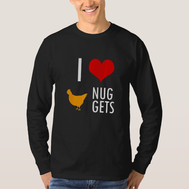 I Kärlek Nuggets Food T Shirt (Framsida)