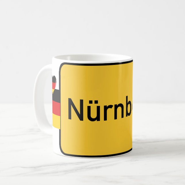 I kärlek Nürnberg - Nürnberg Tyskland Kaffemugg (Framsida vänster)