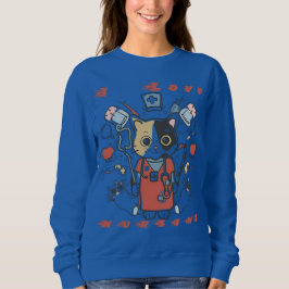 I Kärlek Nursing - Cat Nurse T Shirt