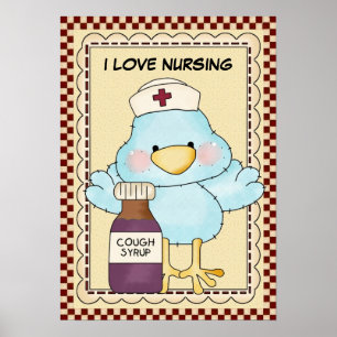 I Kärlek Nursing Poster