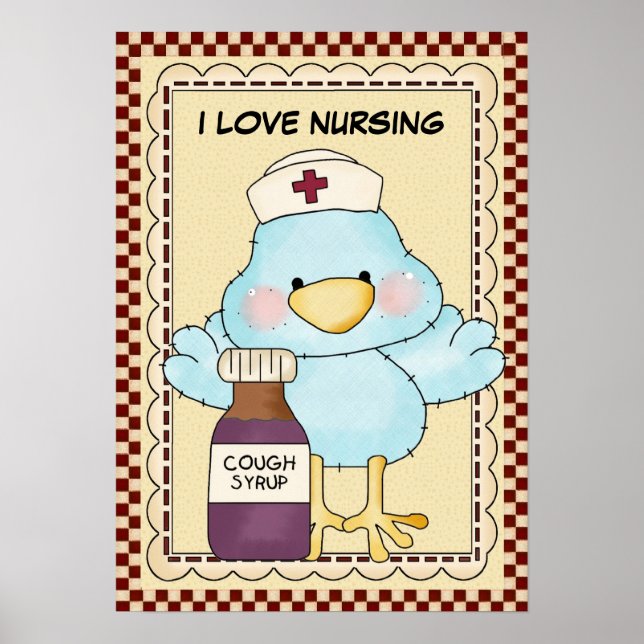 I Kärlek Nursing Poster (Framsidan)