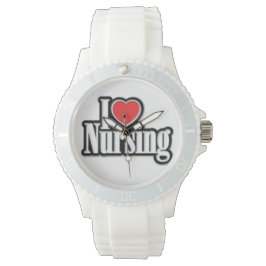 "I Kärlek Nursing" Sporty Silicon Watch Armbandsur