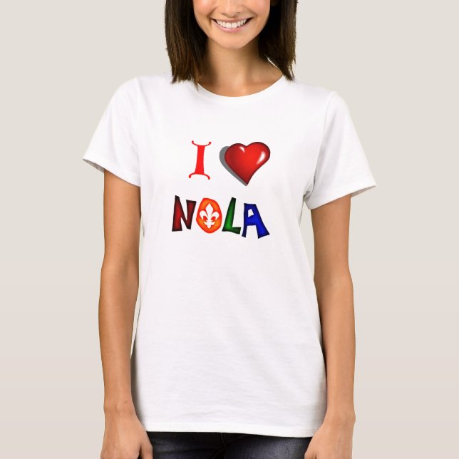 I KÄRLEK NYA ORLEANER LOUISIANA TEE (Framsida)