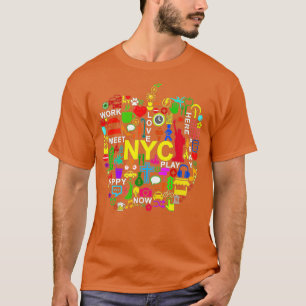 I KÄRLEK NYC ÄR NEW YORK CITY BIG APPLE T SHIRT