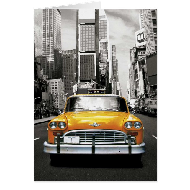 I Kärlek NYC - New York Taxi Hälsningskort (Framsidan)