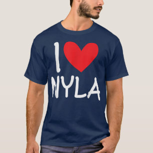 I Kärlek Nyla Namn Personlig Girl Woman BFF Frien T Shirt