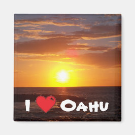 I Kärlek Oahu Magnet